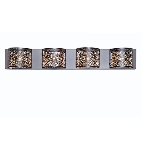 Et2 Inca 4-Light 4.25" Wide Bronze Vanity Light E21317-10BZ/BUL